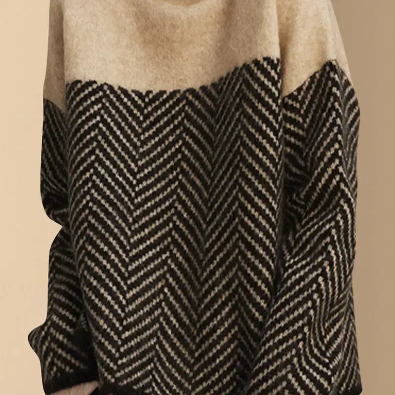 Thickened High Collar Women's Base Shirt Loose Inner Wear Winter Warm Slimming Knitwear Suitable for Autumn And Winter