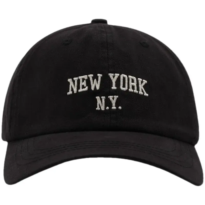 Korean Style Embroidered Soft Top Duckbill Cap Unisex Retro Versatile Popular Autumn Winter Baseball Cap for Men And Women