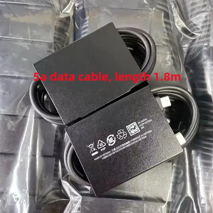 For Samsung Original Ultra-Fast Charging Data Cable 45W 5A Extended 1.8m Charging Line S22+S23U Dual Type-C Motorcycle Electroni
