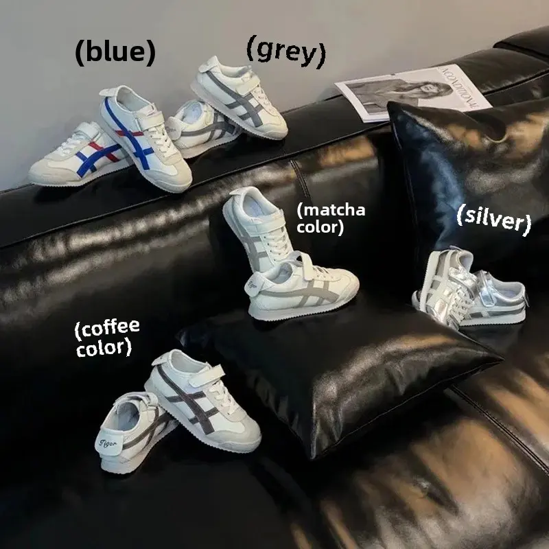 Children's Casual Shoes 2024 Spring Autumn New Style Boys Training Shoes Soft Bottom Baby Genuine Leather Cute Kids Running
