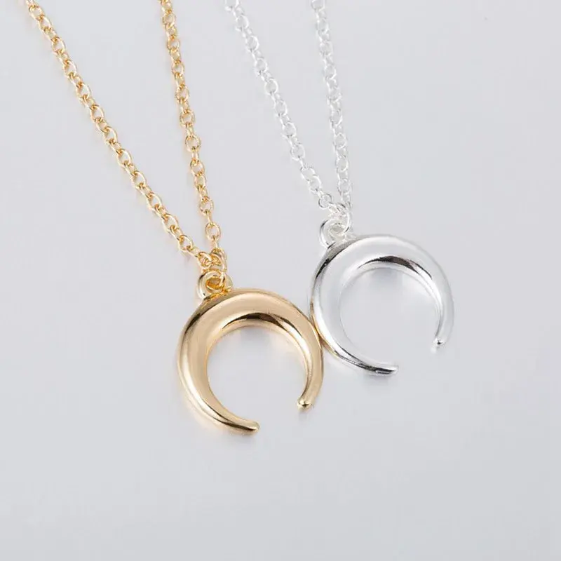 Trendy Half-Moon Shape Necklace Cross-Border E-commerce New Arrival Fashionable Jewelry Wholesale From Manufacturer