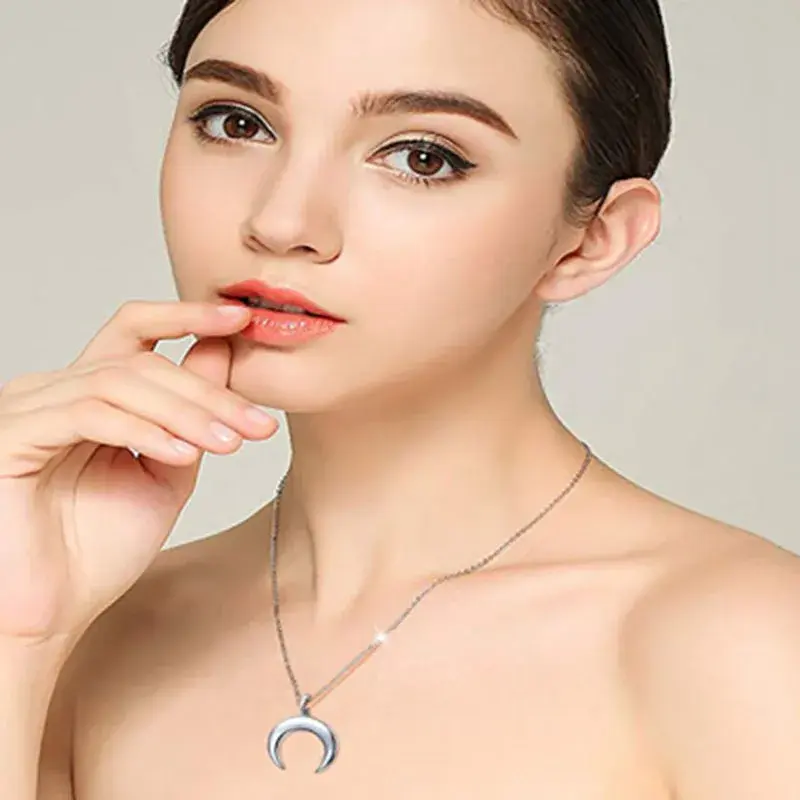 Trendy Half-Moon Shape Necklace Cross-Border E-commerce New Arrival Fashionable Jewelry Wholesale From Manufacturer