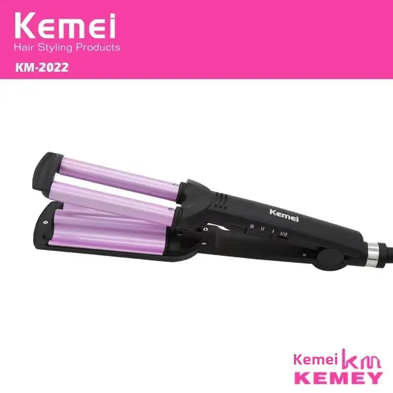 Home Use Ceramic Hair Curling Iron KM-2022 Egg Roll Woolen Curling Wand Salon Tool Accessory from Mainland China