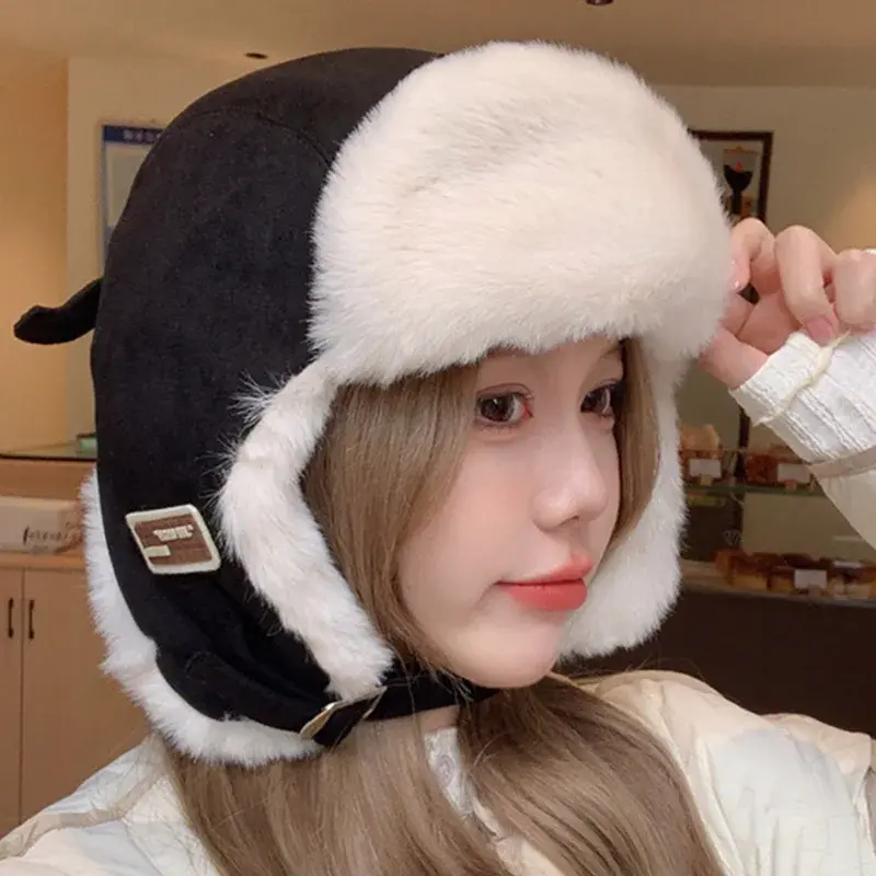 Thickened Fleece Winter Hat Men's Retro Fashion Cycling Ear Protection Lei Feng Cap Warm And Cozy Bike Riding Headwear