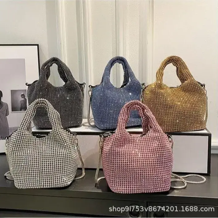 Diamond Handbag Women's High-End Feel Niche Handbags New Style Motorcycle Equipment Accessories From China Mainland
