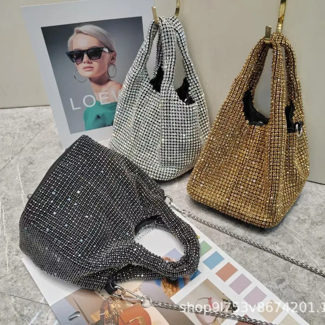 Diamond Handbag Women's High-End Feel Niche Handbags New Style Motorcycle Equipment Accessories From China Mainland