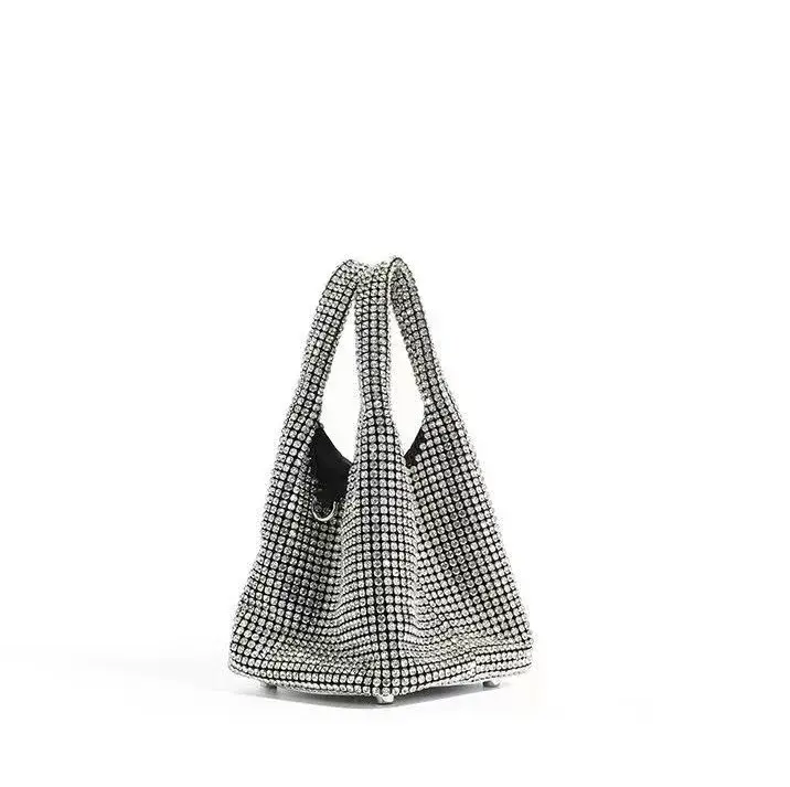 Diamond Handbag Women's High-End Feel Niche Handbags New Style Motorcycle Equipment Accessories From China Mainland