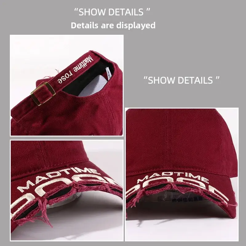 Fashionable Baseball Cap Unisex Washed out Denim Embroidery Spring Summer Versatile Duckbill Hat for Men And Women