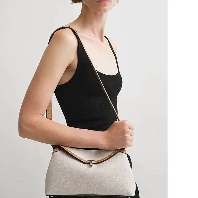 NicheTOTEME New Large Capacity Commuter Bag Handheld Hemp Leather Versatile Single Shoulder Slant Cross Women's Bag