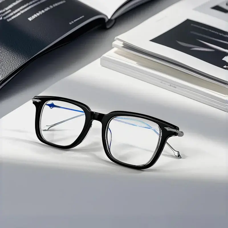 2024 New Gm Glasses Frame Women's High-end Feelegos Pure Titanium Large Face Slimming Fashionable Versatile Glasses Arch Male