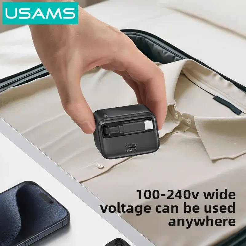 USAMS PD20W Motorcycle Fast Charging Head Compatible With For Apple 16 Charger iPad Data Cable 30W Charging Head Android