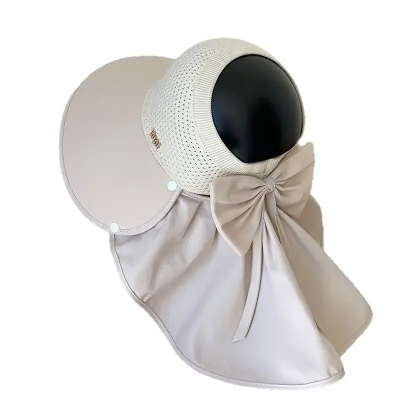 Summer Women's Sun Hat Neck Protection Shawl Large Brim Fashionable Versatile Face Slimming Fisherman Hat Empty Top Sun Hat
