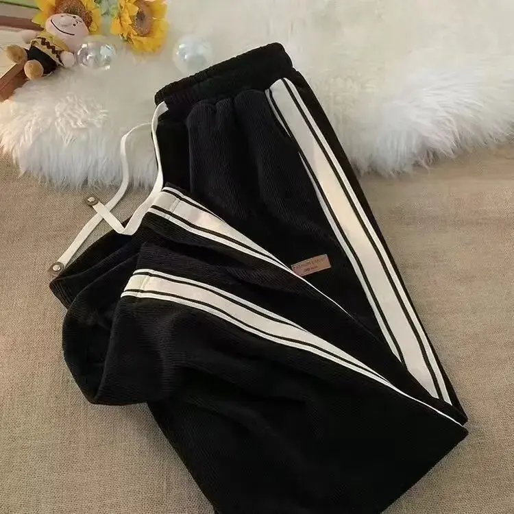 2024 New Style Loose Fit Casual Pants For Men Korean Trendy Versatile Spring Autumn Fashion Wide Leg Pants Floor Length