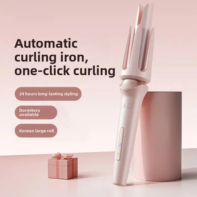 Automatic Negative Ion Curling Iron 32mm Water Wave Pattern Hair Styling Tool Prevents Heat Damage Ideal for Lazy Styling