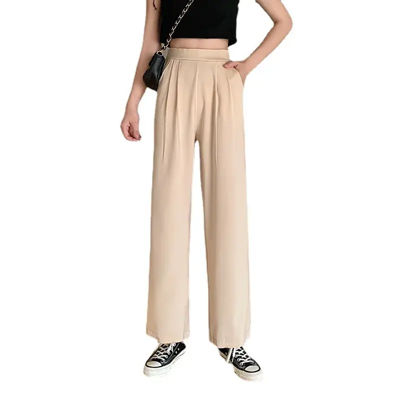 Women's Casual Loose Wide Leg Pants Summer Hot Sale Of The Season Fashion High Waist Drapey Trousers plus Size Suit Long Trouser