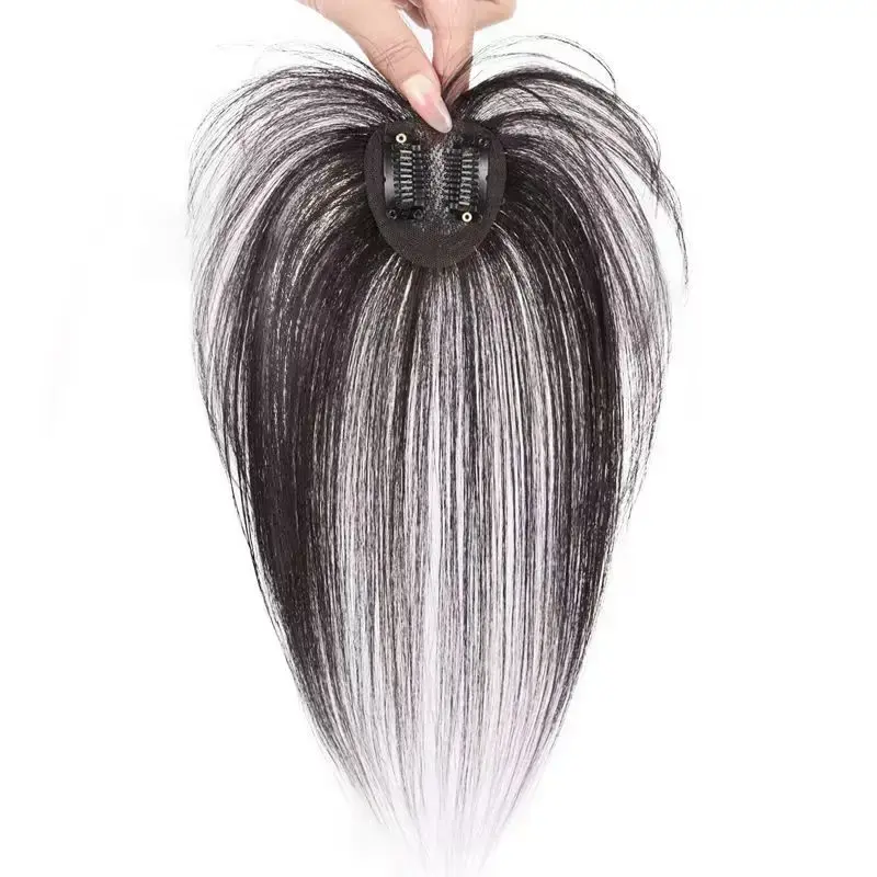 Lightweight Handwoven Summer Hairline Bangs Wig Women's Top Natural Forehead Full Real Hair Thin Hairline Extension