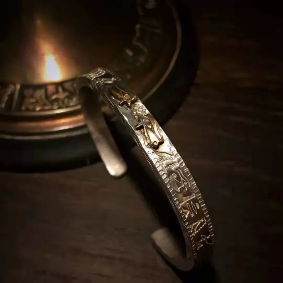 Egyptian Lucius's Eye Handmade Bracelet Non-High Mountain Long Bridge Japanese Style Bangle Global Fashion Trend 2023