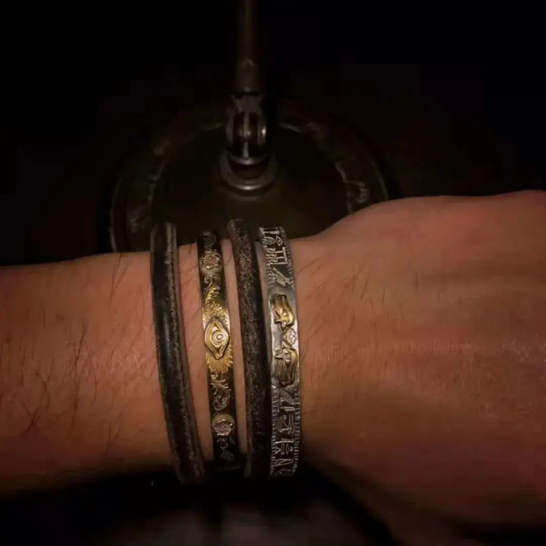 Egyptian Lucius's Eye Handmade Bracelet Non-High Mountain Long Bridge Japanese Style Bangle Global Fashion Trend 2023