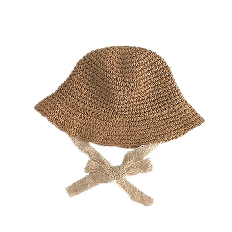Stylish Baby Sun Hat Korean Summer Beach Baby Outings Sun Protection Cap Girls Lace Net Hat Children's Fashionable Travel Hat