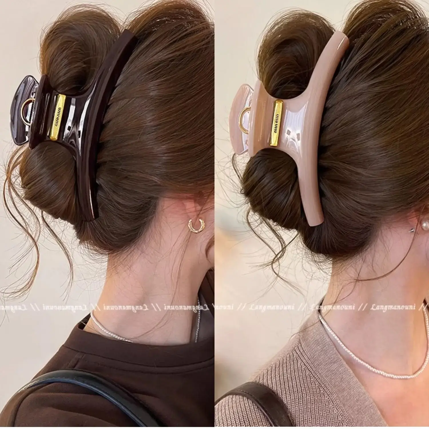 Large Size Arc Shaped Hair Clip Stylish Shark Tail Hair Accessory for Early Spring Professional Salon Hair Division