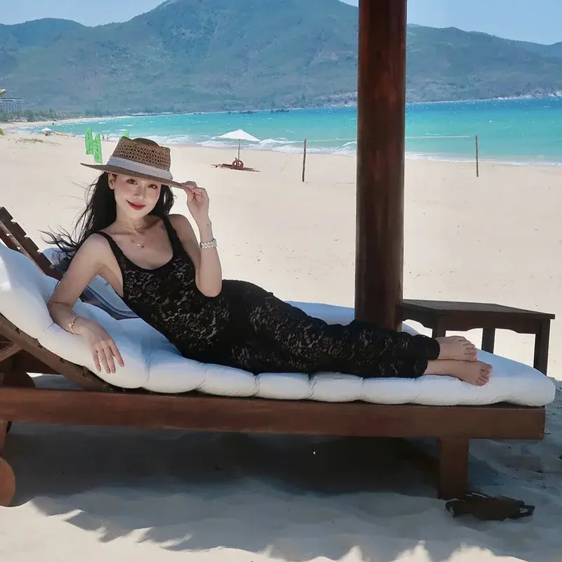 French Style Flat Top Retro Casual Mini Hat Straw Beach Hat Women Summer Coast Sunshade Large Brim Woven Straw Hat