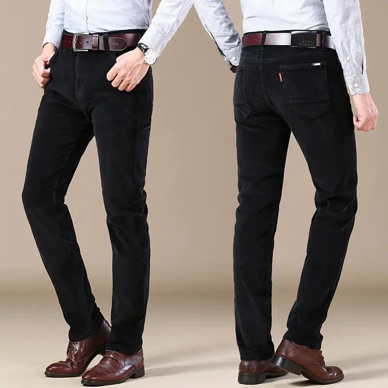 Corduroy Long Pants For Men Casual Straight-Leg Design Spring Summer Season High Sales Product Youthful Style