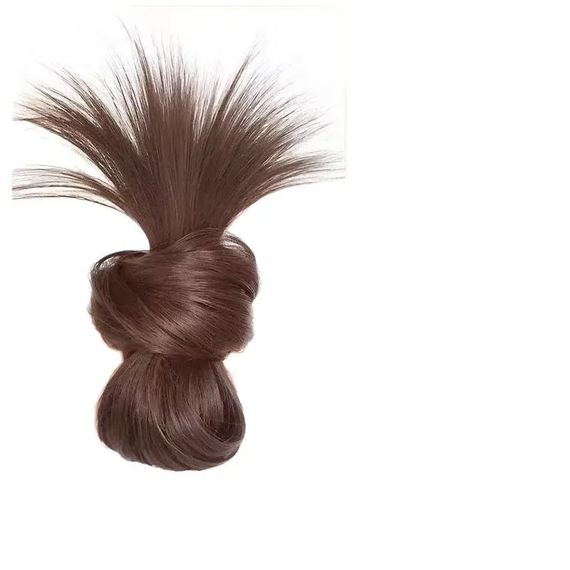 Three-Piece Long Hair Wig Women's Fake Hair Extension Volumizing Realistic Hair Invisible Seamless Curling Hair Extension Piece