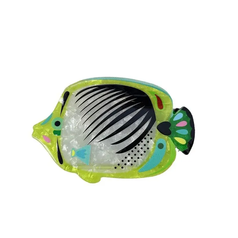 Large Size Acetate Shark Hair Clip Dolphin Whale Design Ocean Series Professional Salon Hair Partition Fixed Hair Clip