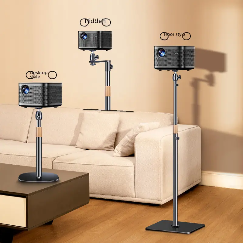 Universal Floor Projector Stand Desktop Tray Thickened Metal Bracket Adjustable Height Bedside Tabletop Mobile Phone Holder