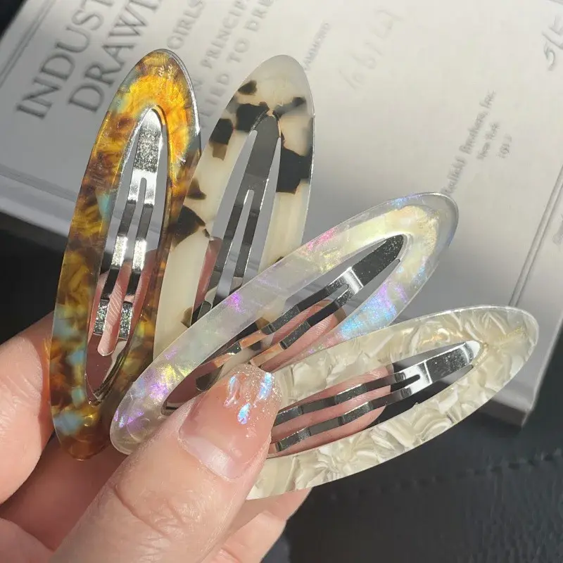 Acetate Hair Clips Set Women's Fashionable Versatile Hair Accessories Duckbill Clip Hairdo Styling Hairpins Cross-Border Bestsel