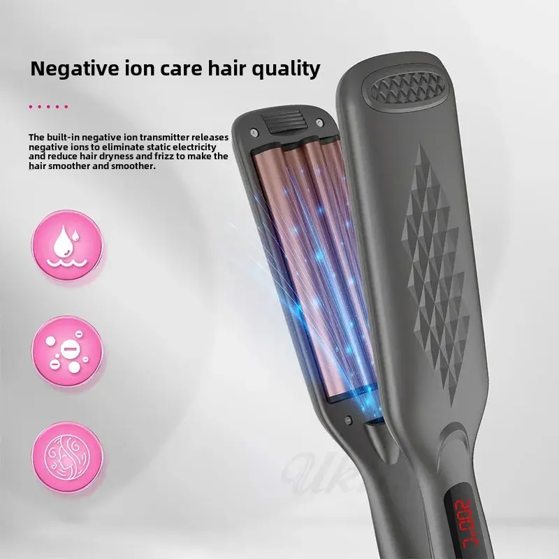 Portable Negative Ion Ceramic Hair Straightening And Curling Irons Home Use Damage Free Hair Styling Tools Straight And Curly Du