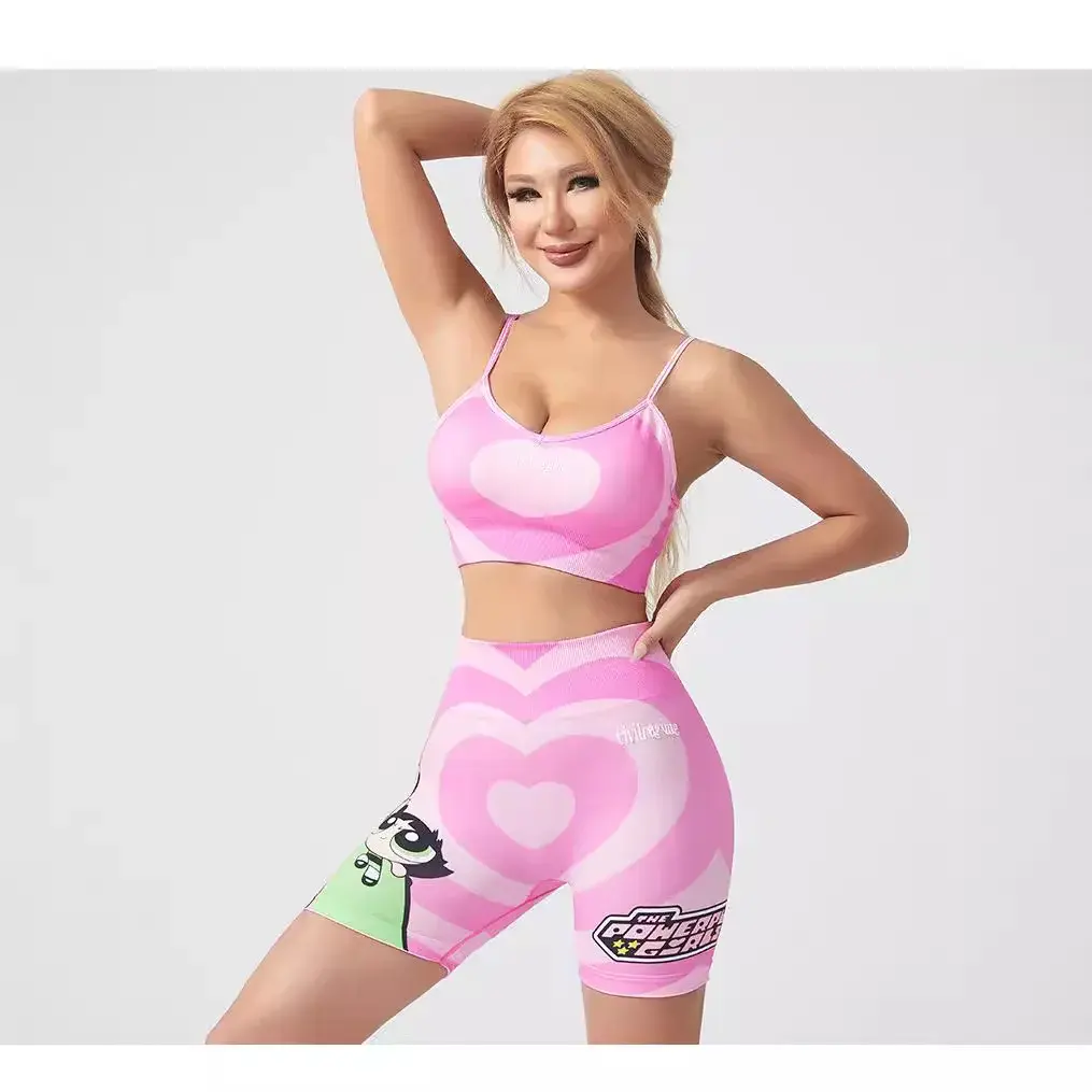 Women's Yoga Shorts High-Waisted Seamless Knit Fitness Tracker European And American New Arrival Peach Hip Style Sportswear
