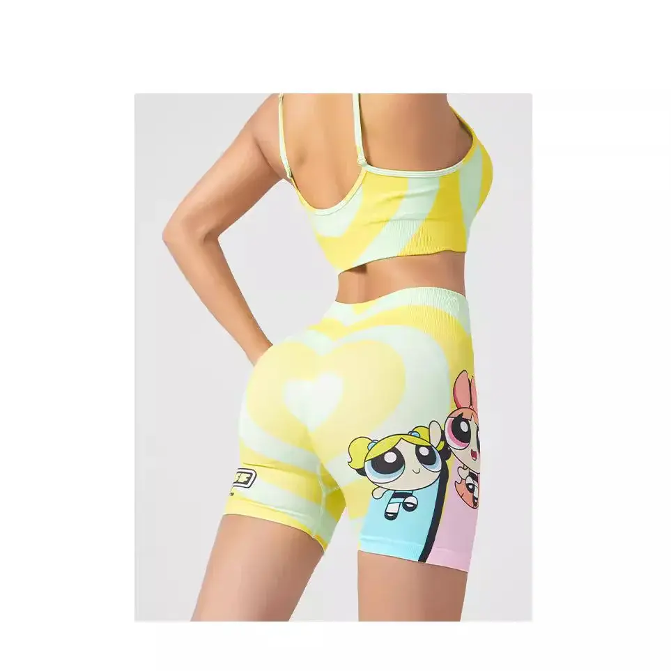 Women's Yoga Shorts High-Waisted Seamless Knit Fitness Tracker European And American New Arrival Peach Hip Style Sportswear