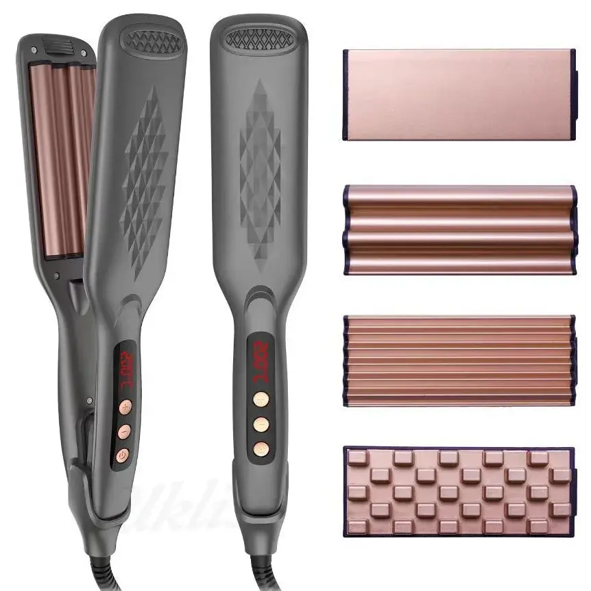Portable Negative Ion Ceramic Hair Straightening And Curling Irons Home Use Damage Free Hair Styling Tools Straight And Curly Du
