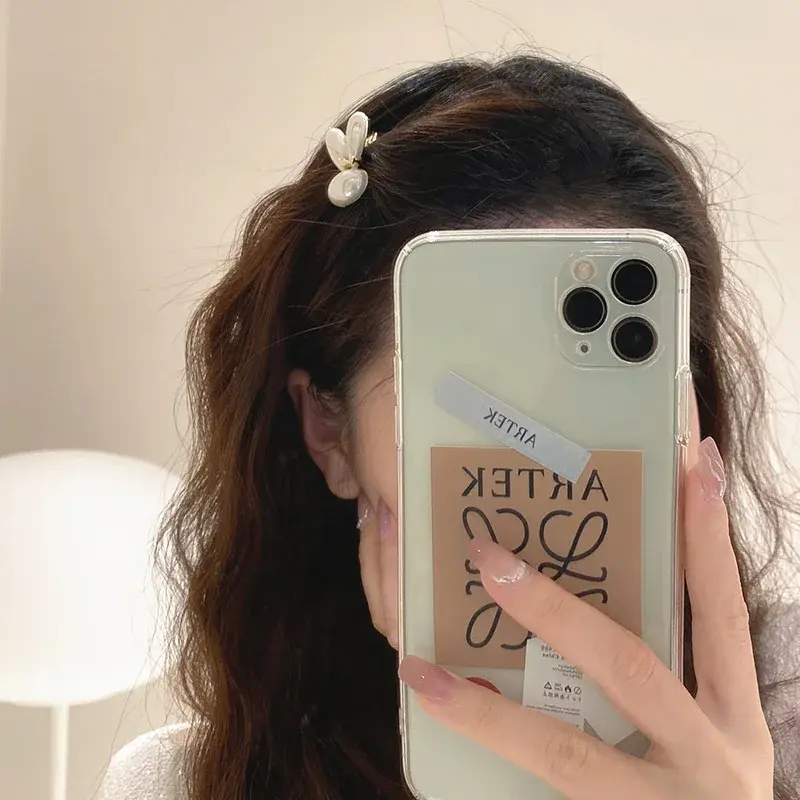 Cute Little Rabbit Pearl Hair Clips Women's Summer Sweet Side Duckbill Hair Accessories Professional Salon Partition Fixed Hair 
