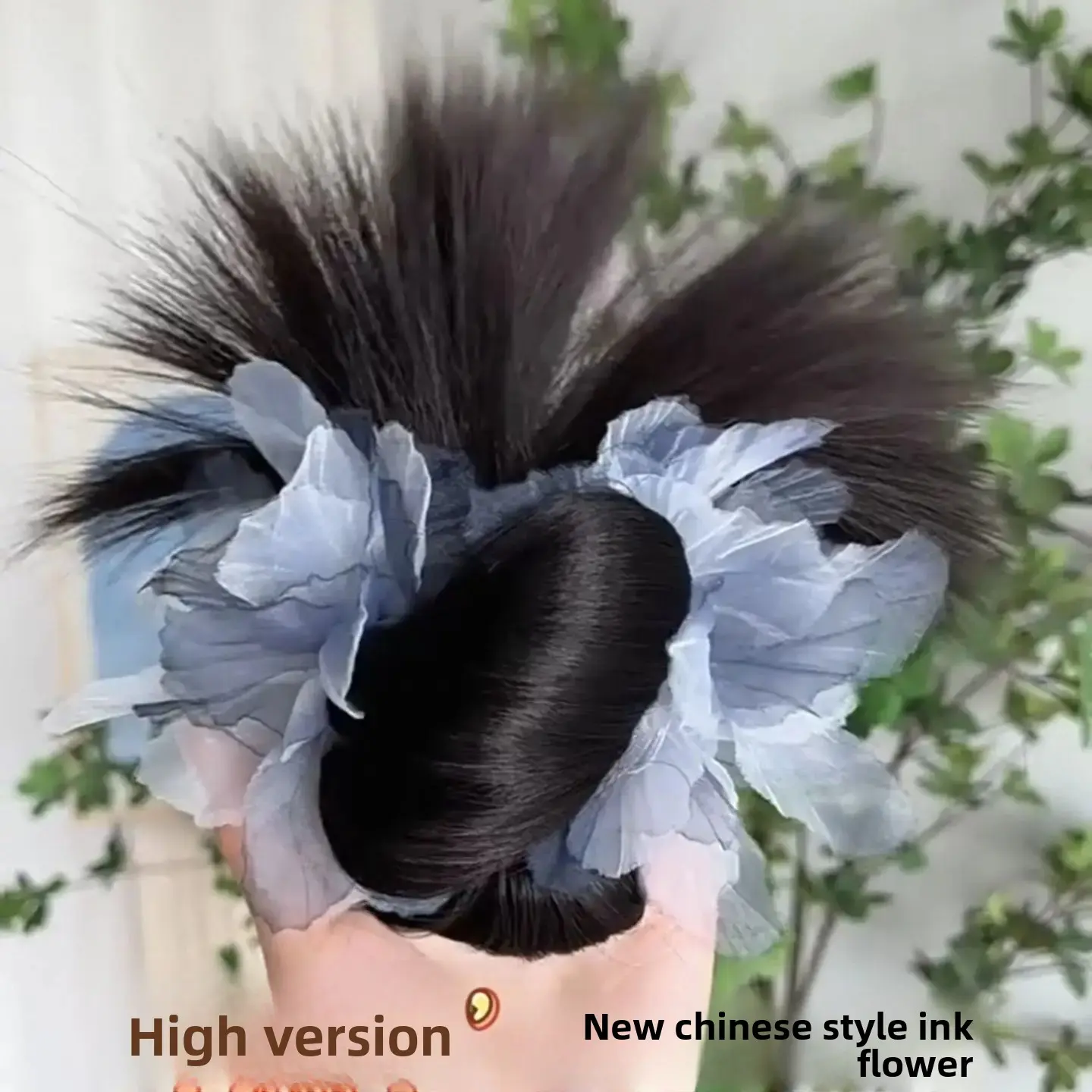 Lazy Style Fake Hair Chicken Feather Ball Headband Women's Hair Accessories Low Ponytail Bun Hair Pack Back of Head Hair Ring