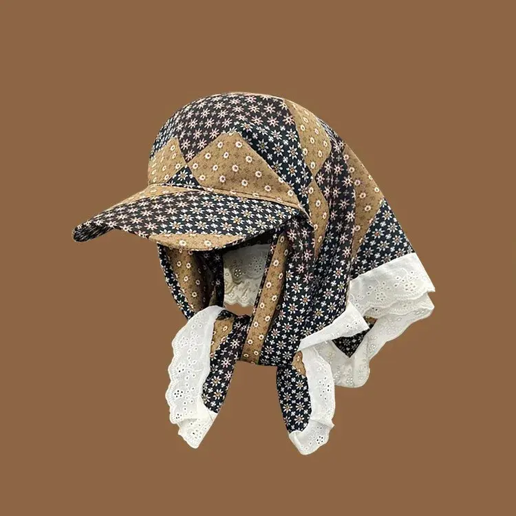 Women's Large Brim Baseball Cap Butterfly Knot Summer Sunshade Anti-Uv Hat Korean Style Face Slimming Ladies Sun Hat