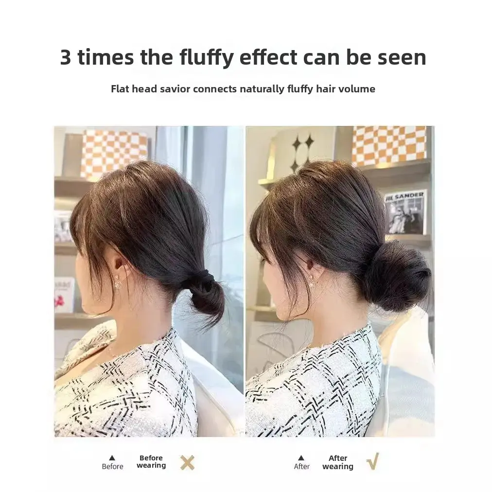 Women's High Ponytail Fake Hair Bun Lazy Loose Hair Pack Ancient Style Hairdo Hair Ring Realistic Hair Accessories