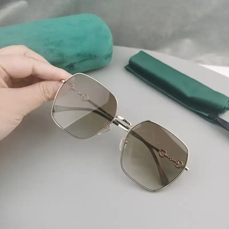 Vintage Metal Frame Sunglasses Women'sG Home Square 0882 Shape Non-Regular Polygon Lens Glasses Motorcycle Equipment Accessories