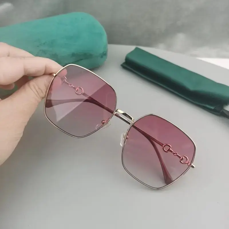 Vintage Metal Frame Sunglasses Women'sG Home Square 0882 Shape Non-Regular Polygon Lens Glasses Motorcycle Equipment Accessories