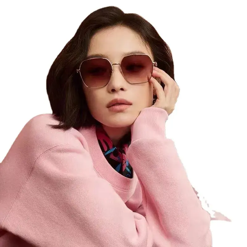 Vintage Metal Frame Sunglasses Women'sG Home Square 0882 Shape Non-Regular Polygon Lens Glasses Motorcycle Equipment Accessories