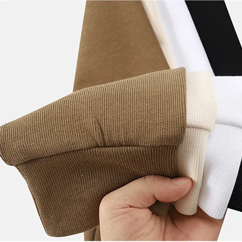 Thickened Fleece Cotton Hoodie Unisex Oversized round Neck Solid Color Couple's Sweatshirt Versatile Autumn Winter New Arrival