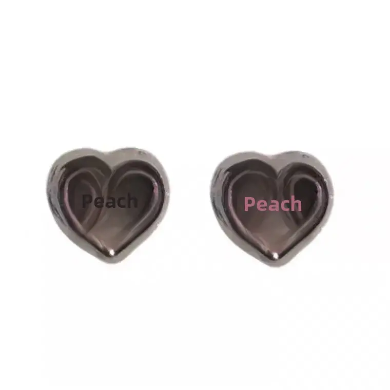 Mini Heart-Shaped Earstuds In Japanese Style For Women Sleep-Friendly No Need To Remove Pear Blossom Design Casual Earrings