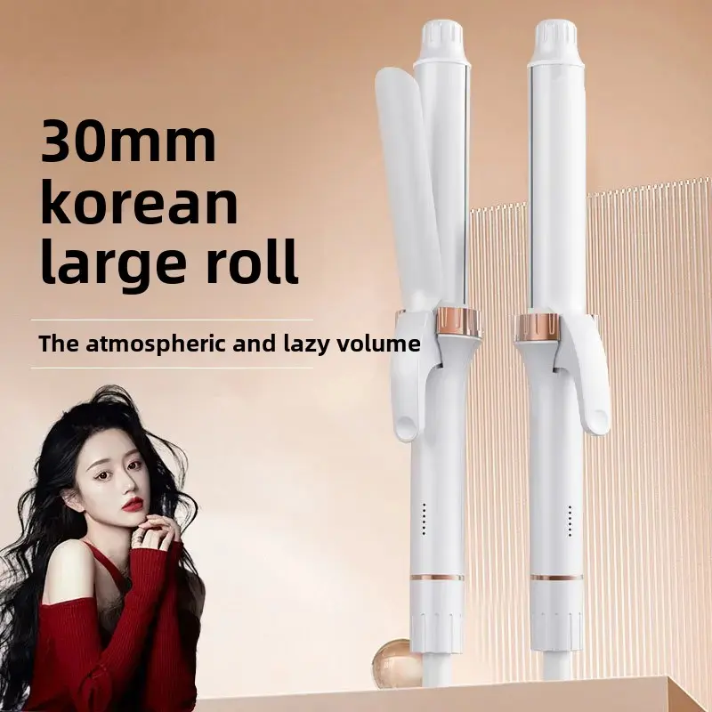 New Arrival Ceramic Hair Curling Iron 30mm Korean Big Curl Wave Cross-Border Salon Tool Accessories Fast Heating Hair Styling