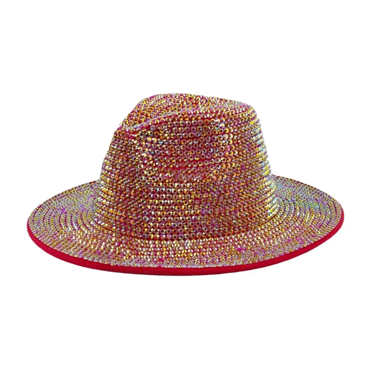 Denim Hat Diamond Hat Laser Hat Party Performance Diamond Hat Jazz Hat Breathable Chinese Mainland Origin Without Liner Hat