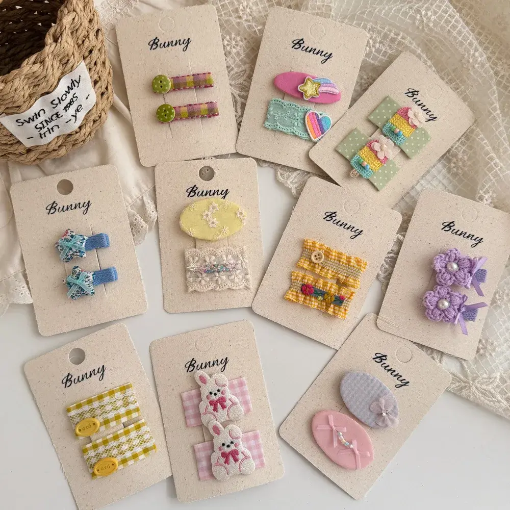 Handmade Korean Style Lace Floral Hair Accessories Side Bangs Hair Clips Sweet Female Children BB Clips Hair Division Profession