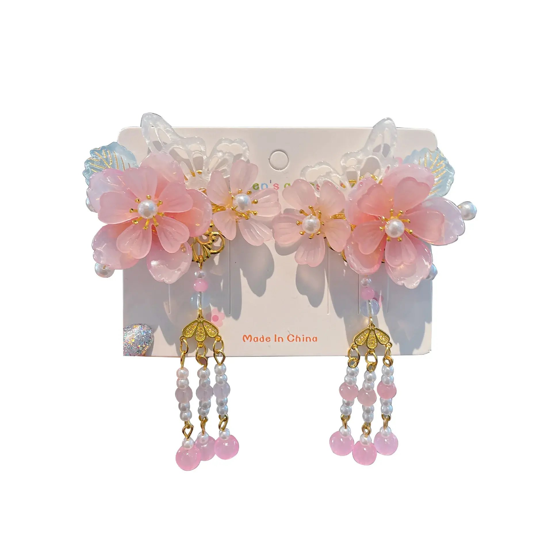 Traditional Chinese Style Hair Clips Girls Forehead Clip Female Children's Headwear Hanfu Hair Accessories Salon Fixation