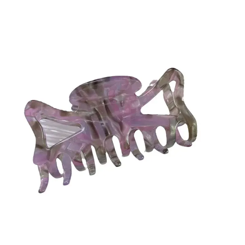 Elegant Large Size Acetate Hair Claw Geometric Hollow out Design Simple Retro Hair Clip Cute Shark Clamp Hair Accessories