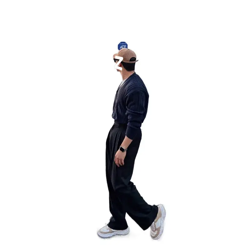 Autumn Korean-Style Design Solid Color Men's Versatile Loose-Fit Casual Pants Trendy Straight-Leg Slims Casual Pants