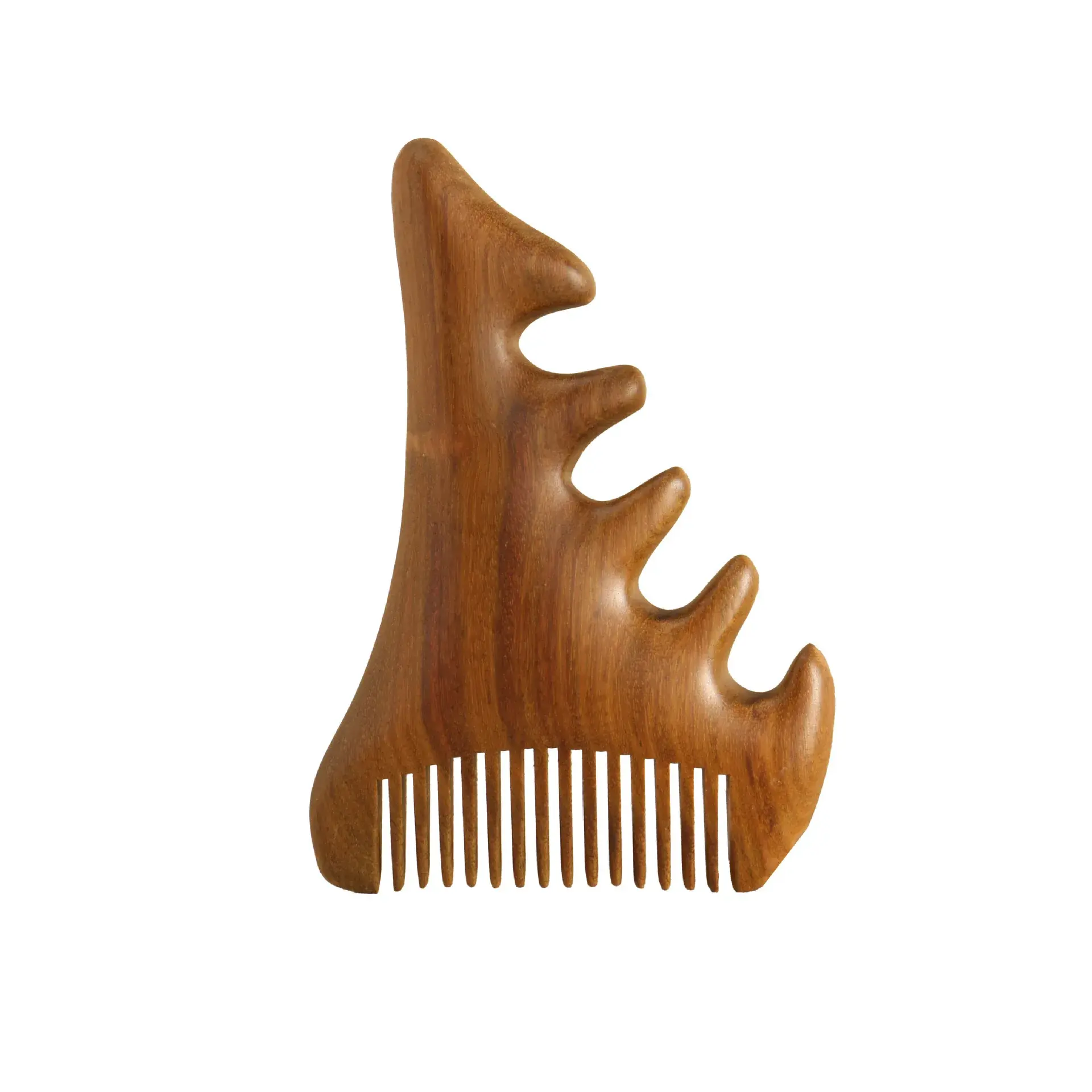 Multi-Functional Hair Massage Comb Detangling Golden Silk Sandalwood Professional Salon Comb for Hair Extensions And Wigs